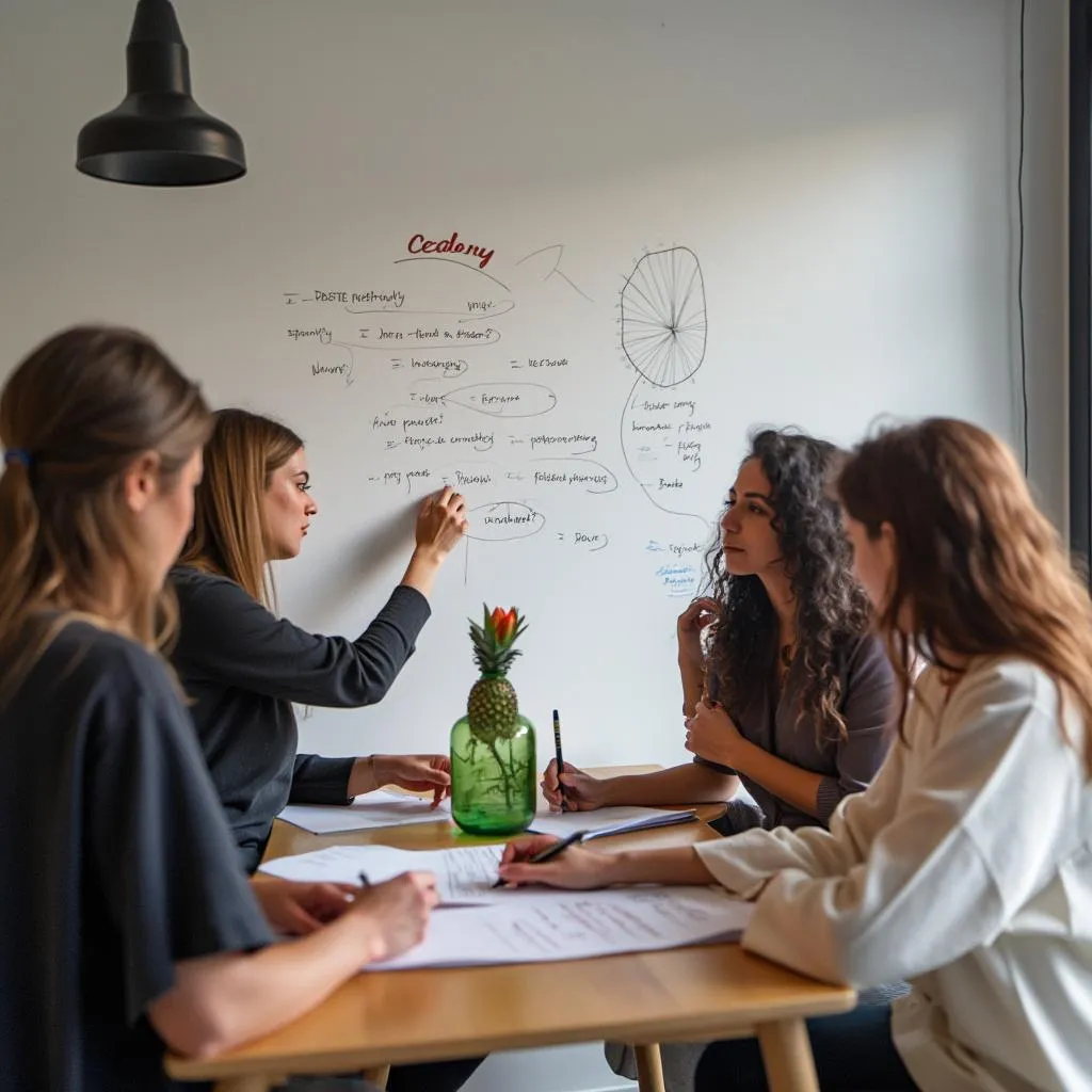 Equipo de Cedary en una sesión de brainstorming