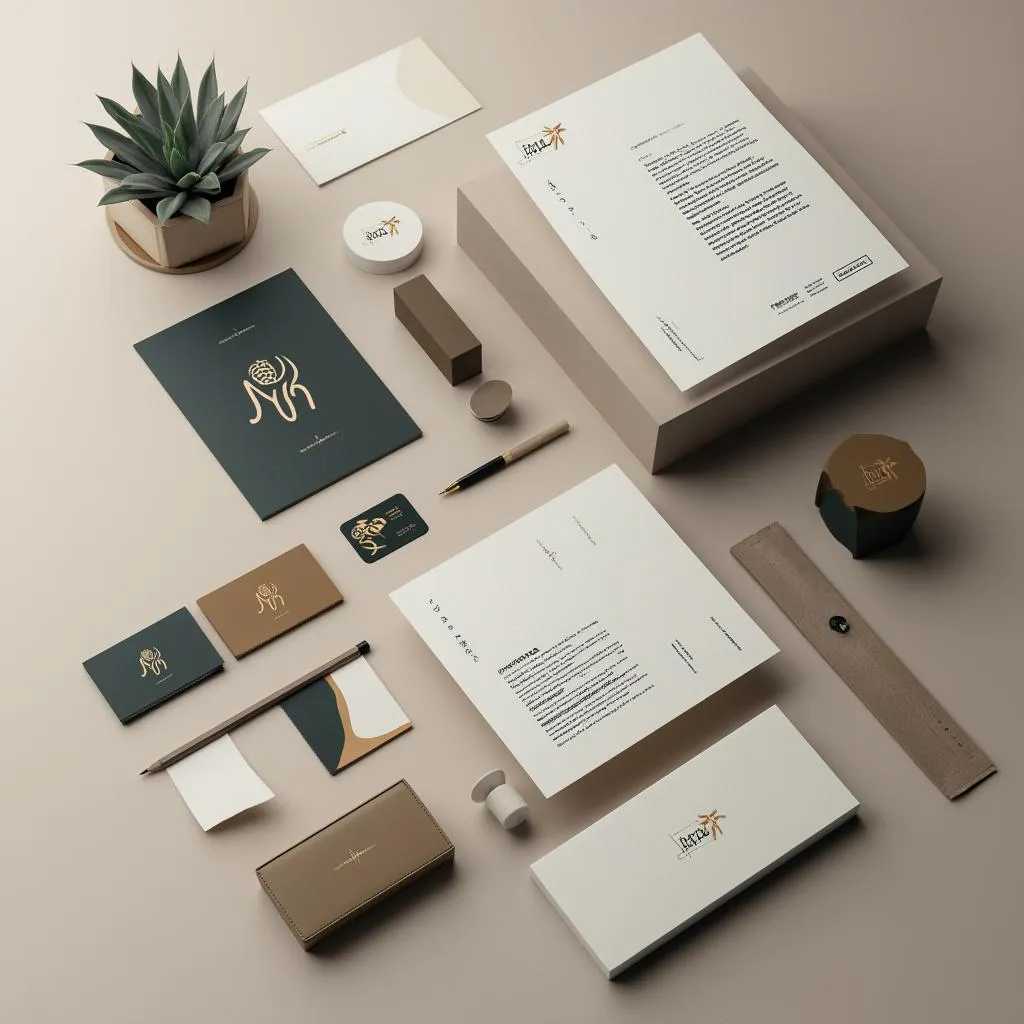 Collage de elementos de Branding